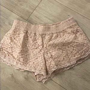 Talula lace light pink shorts